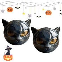 (2pcs, -) 3 stuks zwarte obsidiaan kristal edelsteen kattenbeeld – helende decor