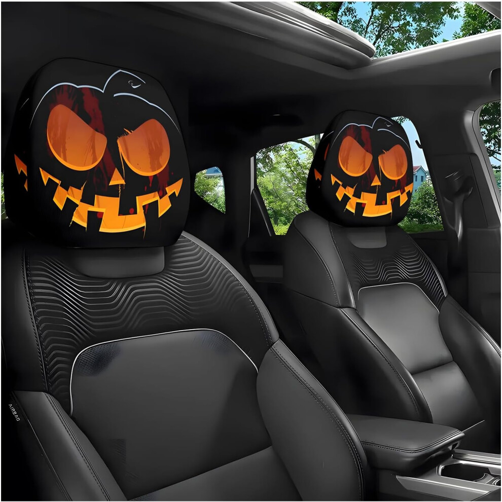 (L, -) Funny Cartoon Big Eyes Car Headrest Covers, Double-Sided Print 5437706804031