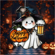 (#06, -) Acchiappasole serra fantasma, decorazione appesa Halloween