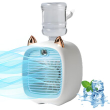(Blue, -) Przenośny wentylator parowniczy, mini klimatyzator USB