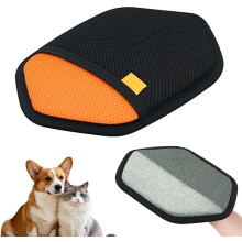 (Orange, -) Sechseckiges Haustier statische Elektrizität Haarentfernungs-Handschuhe, Katzen Hund Haar Reiniger für Sofanähte