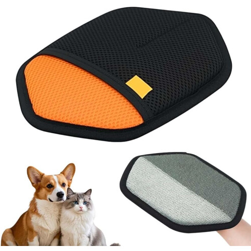 (Orange, -) Luva Removedora de Pelos Hexagonal, Para Sofás