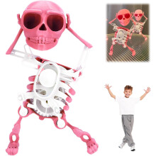 (Pink, -) 3D printing opwindbaar skelet dansend speelgoed – bureau ornament