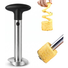 (1 PCS, -) 1 Stück Ananasschäler & Entkerner, multifunktionaler Edelstahlschneider für Hausküche, scharfe Klinge
