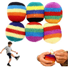 (6PCS, -) 6 sacchi a maglia per piedi, palline giocoleria principianti