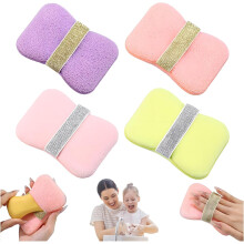 (4pcs, -) Exfoliační houba s kapsičkou na mýdlo