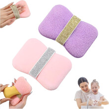 (2pcs-d, -) Exfoliërende badspons met zeepvakje – lichaam scrubber voor douche