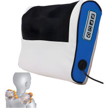 (#01, L) Rechargeable Neck Massager Pillow, 3-Speed Heat & Vibration for Pain