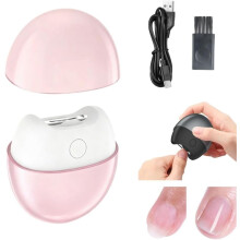 (Pink, -) Cortaúñas eléctrico con luz, 2 velocidades tapa magnética USB niños adultos mayores
