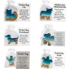 (6pcs, -) Mini Dackel Tier Taschenhug Token, inspirierende Karte für Tierliebhaber