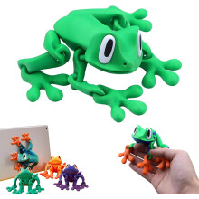 (I, -) 2025 3D gedruckter magnetischer Frosch mit beweglichen Gelenken, Kühlschrankmagnet Deko