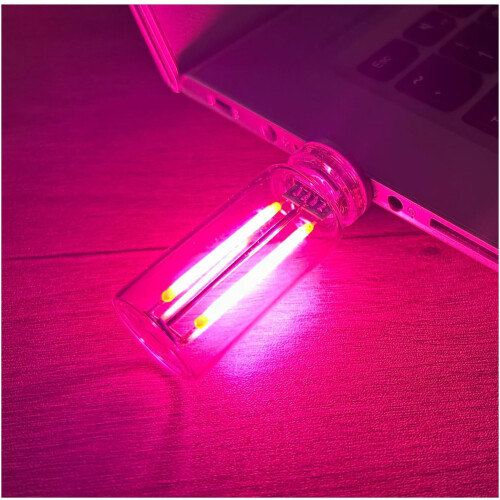(Pink, -) USB LED osvětlení do auta