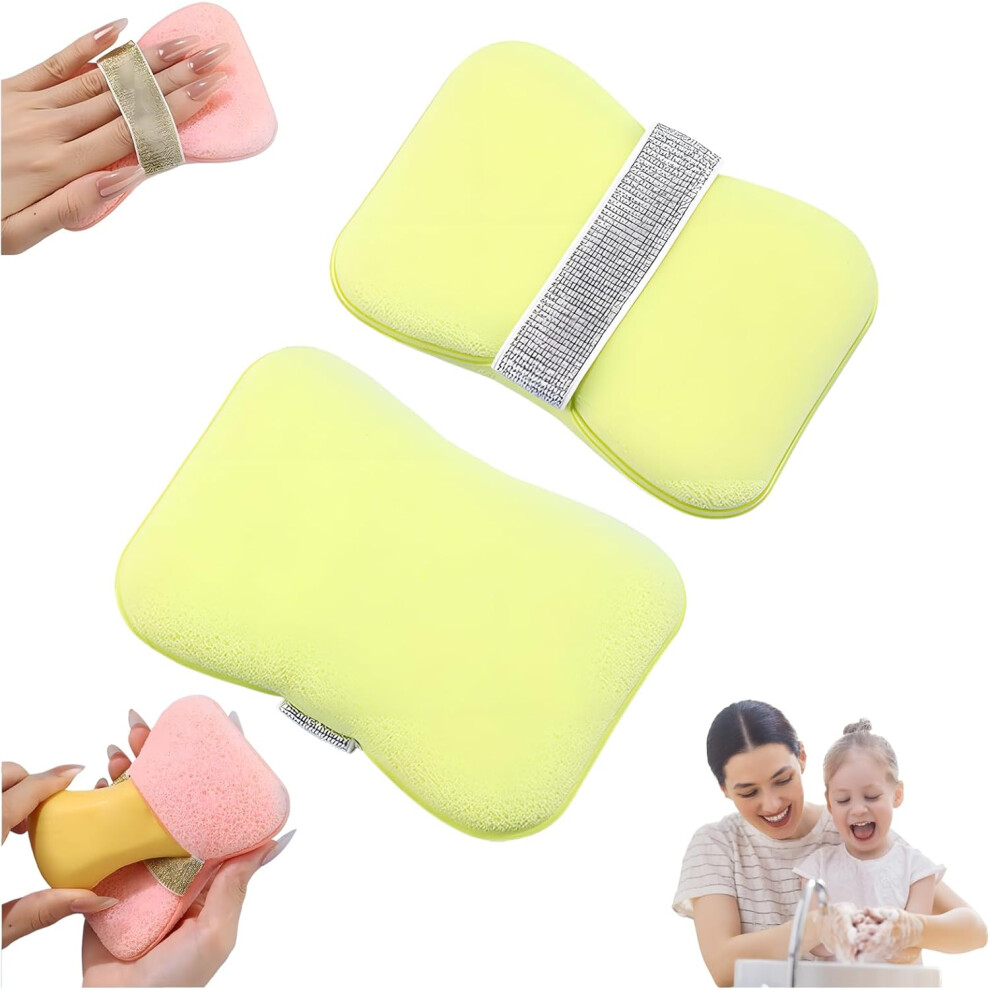Oimg (#04, -) Exfoliating Bath Sponge With Soap Pocket, Body Scrubber For Shower