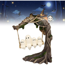 (B, -) Fantasma Balançando em Árvore, Decoração Halloween
