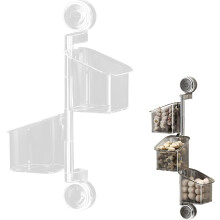 (#02-2-Layer, -) 3-laags roterende zuignap keukenorganizer – boorvrije wandmontage