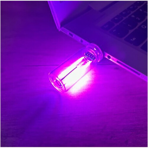 (Purple, -) USB LED osvětlení do auta