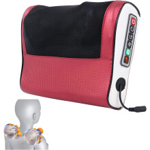 (#03, M) Rechargeable Neck Massager Pillow, 3-Speed Heat & Vibration for Pain
