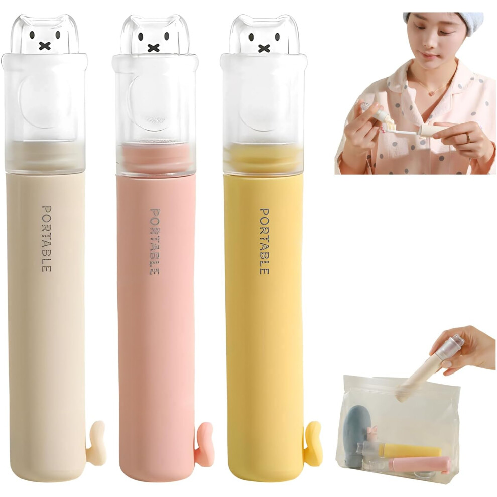 Oimg (3Pcs, -) Portable Foldable Toothbrush Set, Soft Bristle With Case For Travel