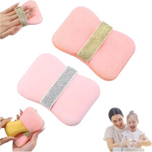 (2pcs-a, -) Exfoliërende badspons met zeepvakje – lichaam scrubber voor douche