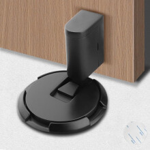 (Black, -) Verstellbarer magnetischer bohrfreier Türstopper, für Tür unten