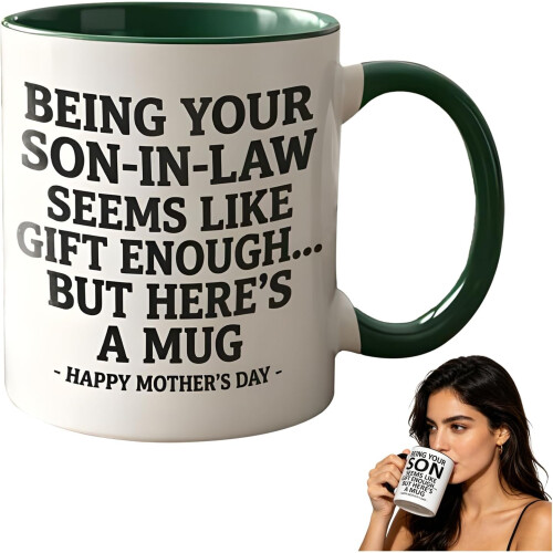 (#A-15oz, -) Caneca Engraçada "Ser Genro já é Presente"