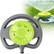 (A, -) 360 roterende watersproeier – 8-patroon verstelbare tuinsproeier voor gazon grote tuin dekking