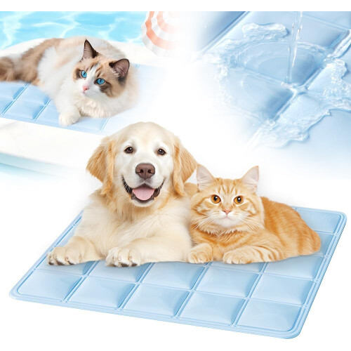 (Blue, -) Ματάκι ψύξης σκύλου 2026, αναβαθμισμένο gel - Dog cooling mat