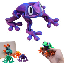 (H, -) 2025 3D gedruckter magnetischer Frosch mit beweglichen Gelenken, Kühlschrankmagnet Deko