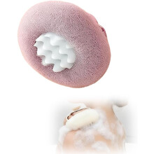 (Purple, -) Super zachte zonnebloem zuignap badbal – 2-in-1 exfoliërende spons met vingerringen