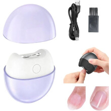 (Purple, -) Cortaúñas eléctrico con luz, 2 velocidades tapa magnética USB niños adultos mayores
