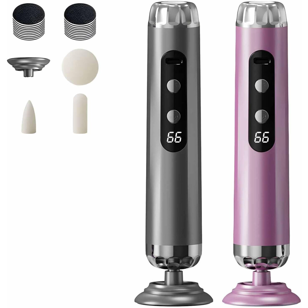 Oimg (2Pcs, -) Electric Callus Remover For Feet, 5 Speed Foot Grinder