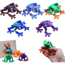 (5pcs, -) 2025 3D gedruckter magnetischer Frosch mit beweglichen Gelenken, Kühlschrankmagnet Deko