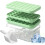 (Green, -) - Ice cube tray with lid & bin 1