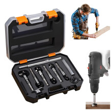 (10Pcs Set, -) 3-in-1 Anti-Rutsch Sechskantschaft Holzlochsäge Set, 9-teilig