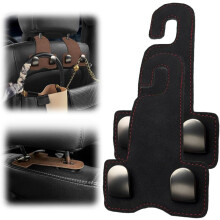 (Black-2 Pack, -) 2-pack auto achterbank hoofdsteun haken – 360 rotatie handtashaak voor jas, zwaar type