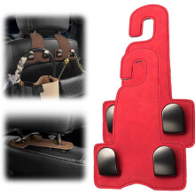 (Red-2 Pack, -) 2-pack auto achterbank hoofdsteun haken – 360 rotatie handtashaak voor jas, zwaar type