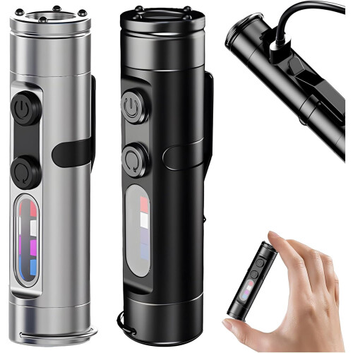(2PCS, -) Taclite Mini 500 Lumen Rechargeable Key Ring Flashlight, Magnetic