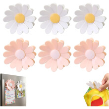 (6pcs, -) 2-in-1 Daisy magnetische Lebensmittelbeutelclips, dekorative Kühlschrankmagnete
