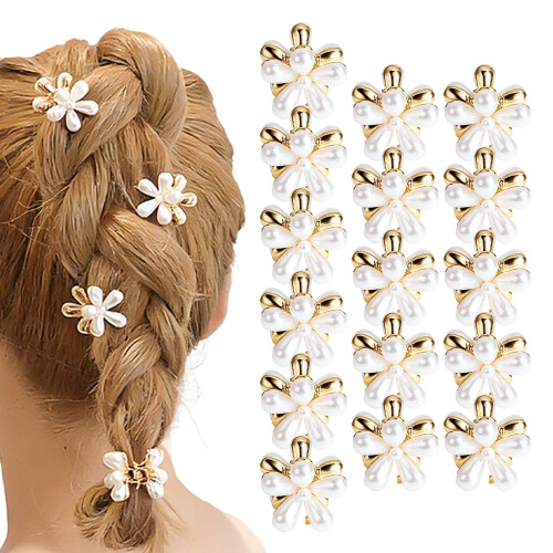 (16 PCS, -) Mollette a conchiglia perla, accessorio elegante per capelli
