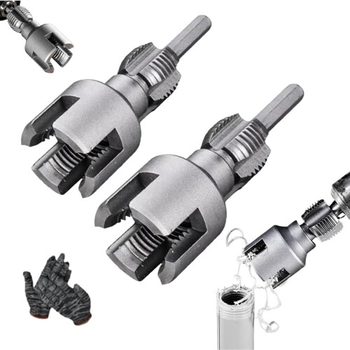 (1/2" 2pcs, -) Κλειδί σωλήνων νερού 4 σε 1, βίδωμα εσωτερικό εξωτερικό, 1/2" 3/4"