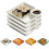 (4pcs White, -) Πιάτο διαχωρισμένο με σάλτσα, επαναχρησιμοποιήσιμο 1