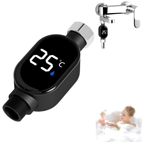 (1pc, -) 2 thermomètres douche numériques étanches, bébé bain