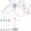 (Purple, -) Μηχανή φυσαλίδων 47 ιντσών, με μουσική & LED - Standing bubble machine 1