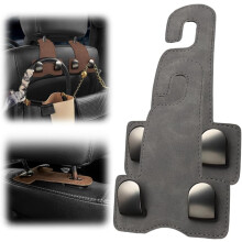 (Gray-2 Pack, -) 2-pack auto achterbank hoofdsteun haken – 360 rotatie handtashaak voor jas, zwaar type
