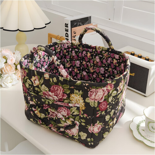(#03, -) Panier rangement pliable grand capacité, poignées