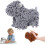 (Grey, -) Serviettes chiot chenille douces, boules 1