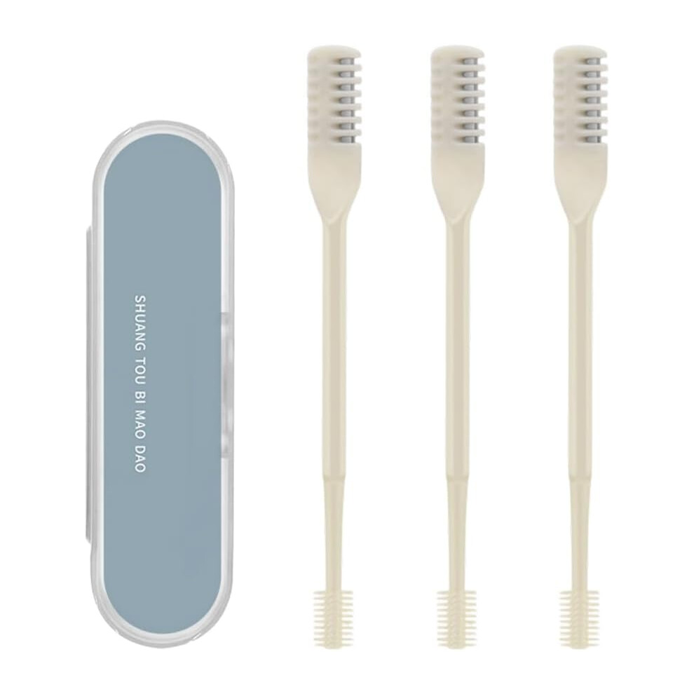 Oimg Beige ( 3 Pcs, -) Upgrade 2 In 1 Nasal Hair Cutter, 360 Rotating Manual Nose Hair Trimmer, Portable For Travel