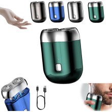(Green, -) 2025 Ny Opgradering Lomme USB Barbermaskine til Mænd, Vaskbar Dobbelt Hoved