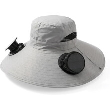 (E, color_name) Cappello sole con due ventole, protezione UV 50+ per esterno