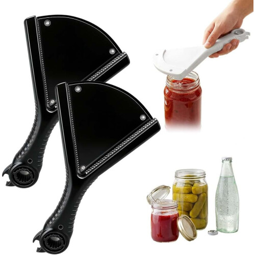 (Black, -) Ανοιχτήρι βάζων για ηλικιωμένους, 2 σε 1 - Jar openers for seniors